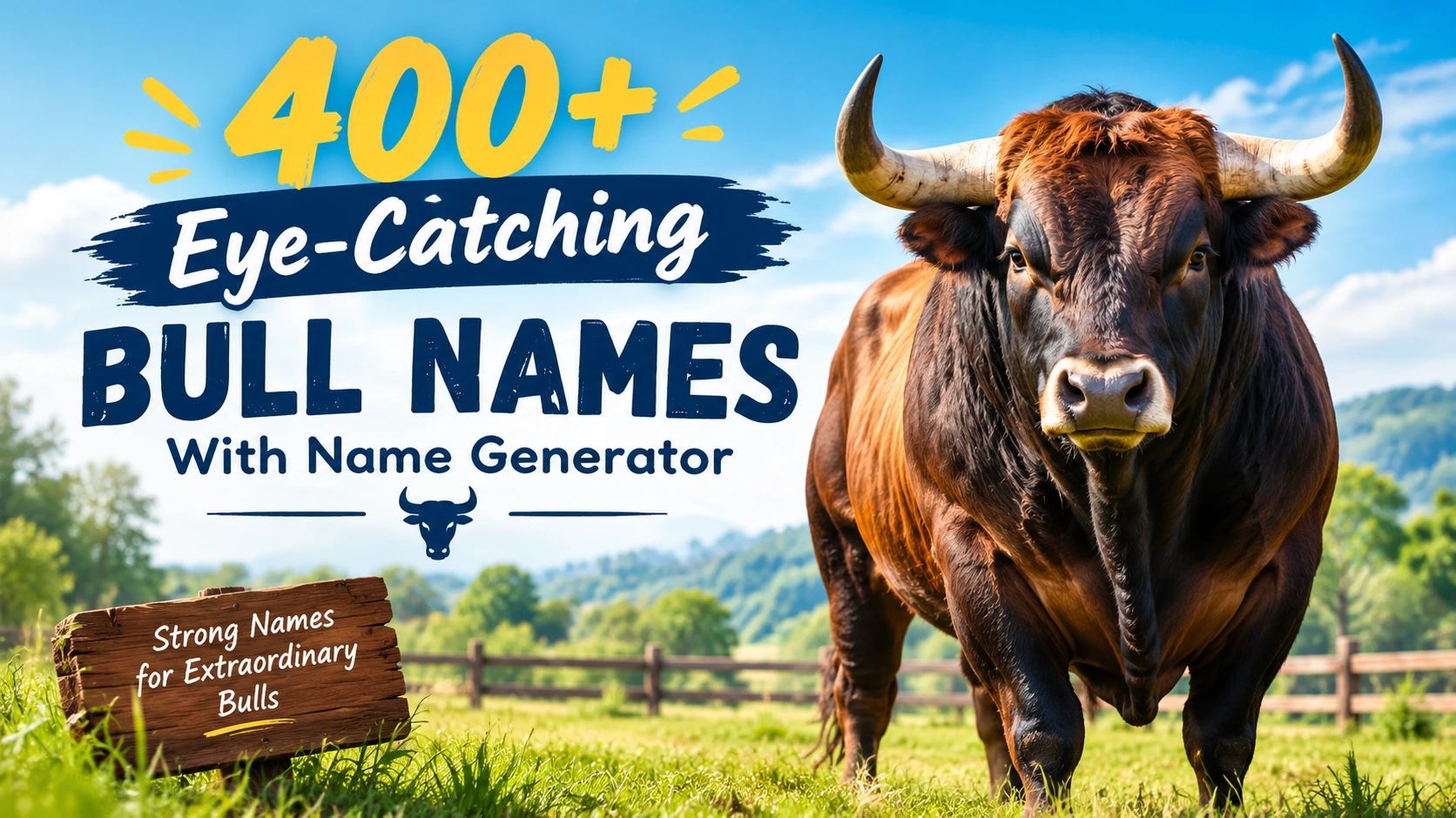 Eye-Catching Bull Names With Name Generator