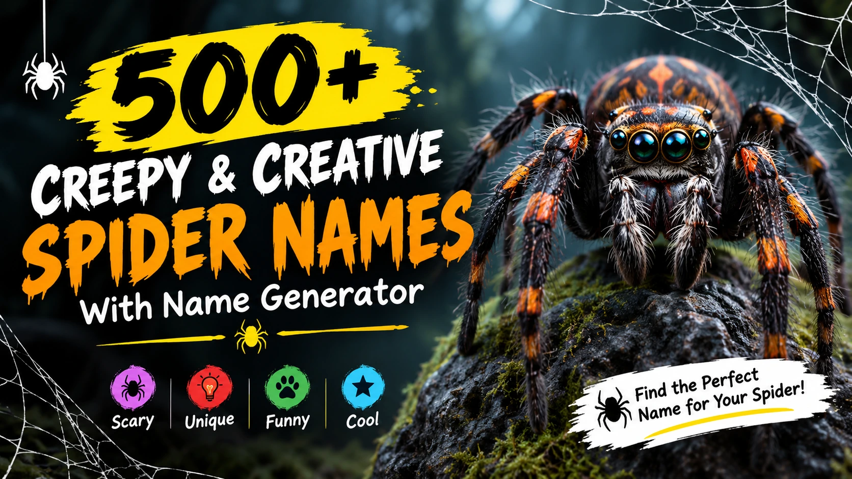 Creepy & Creative Spider Names With Name Generator
